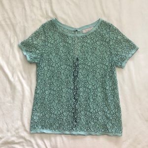 EUC M LOFT Lace Shirt